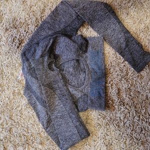 Gymshark, cropped long sleeve, keyhole back top, small